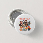 Feestelijke Trick or treat Party Ronde Button 3,2 Cm (Voorkant /achterkant)