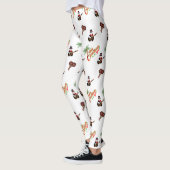FEestelijke Trini Kerst op WIT Leggings (Links)