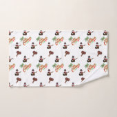 FEESTELIJKE Trini Kerstmis op WIT Bad Handdoek (Handdoek)