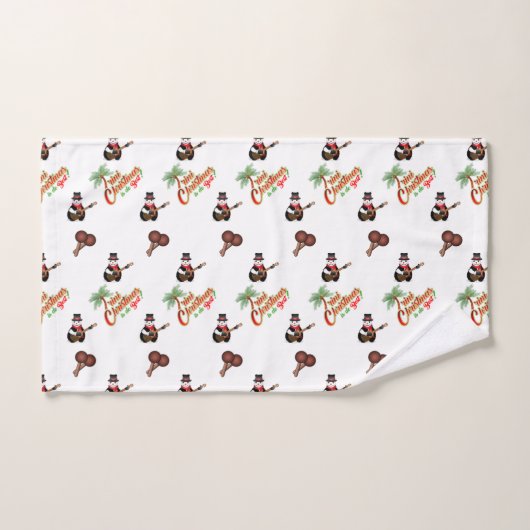 FEESTELIJKE Trini Kerstmis op WIT Bad Handdoek (Handdoek)