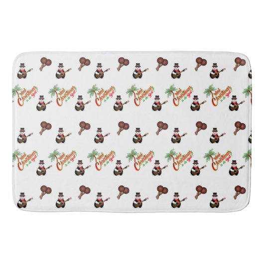 FEESTELIJKE Trini Kerstmis op WIT Badmat (Voorkant)