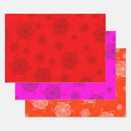 Feestelijke Tropen Bloemen Cadeaupapier RPO