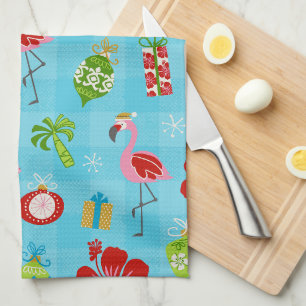 Feestelijke Tropen Hawaiaanse Vakantie Mid Century Theedoek