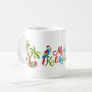 Feestelijke Tropen Mele Kalikimaka Santa Papegaai Koffiemok