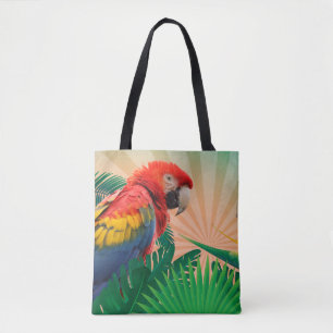 Feestelijke tropische papegaai Fotografie Print Tote Bag