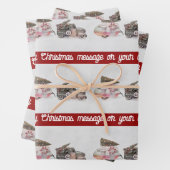 feestelijke truck en camper kerst toevoegen jouw t inpakpapier vel (In situ)