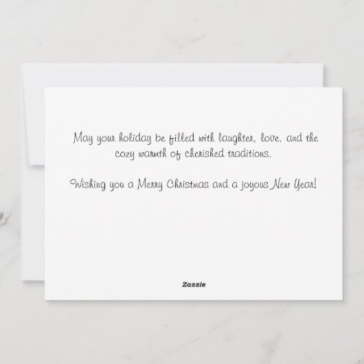 Feestelijke truien hangen aan een waslijn feestdagenkaart (Achterkant)