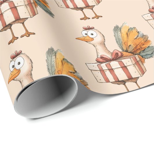Feestelijke Turkije Thanksgiving Wrapping Paper Cadeaupapier (Rol Hoek)