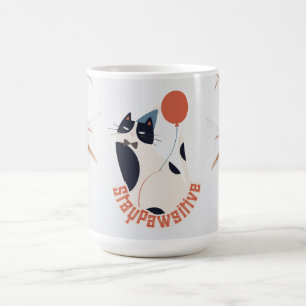 Feestelijke Tuxedo Kat Viering 15oz Grote Koffiemo Koffiemok