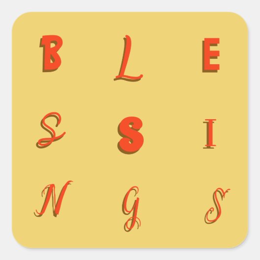 Feestelijke Type "Zegeningen" Gouden Envelop Zegel (Voorkant)