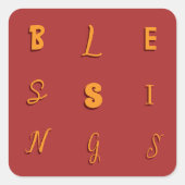 Feestelijke type "zegeningen" rode envelop zegel (Voorkant)