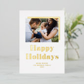 Feestelijke typografie met vetgedrukte letters Fot Folie Feestdagenkaart (Staand Voorkant)