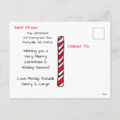 Feestelijke Uil Paar knuffelen op Tak Kerstmis Feestdagenkaart (Achterkant)