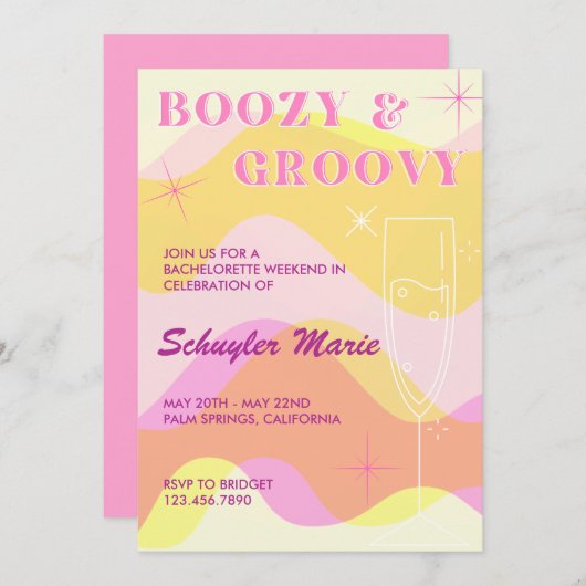 Feestelijke & Uitgekiende Uitnodiging voor de Brui (Voorkant / Achterkant)