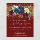 Feestelijke Uitnodiging Gouden Confetti Winter Blo Flyer (Voorkant)
