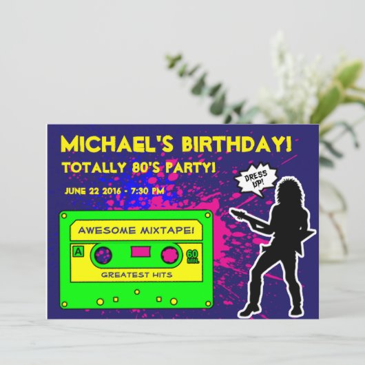 Feestelijke uitnodiging van 1980, 80-jarig feest,  (Staand voorkant)