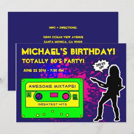 Feestelijke uitnodiging van 1980, 80-jarig feest,  (Voorkant / Achterkant)