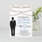 Feestelijke uitnodiging voor bruiloft van de bruid (Staand voorkant)