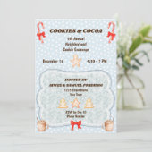 Feestelijke uitnodiging voor Cookie Exchange (Staand voorkant)