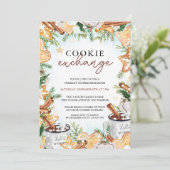 Feestelijke uitnodiging voor een cookie-uitwisseli (Staand voorkant)