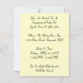 Feestelijke uitnodiging voor een verlovingsfeest i (Achterkant)