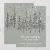 Feestelijke uitnodiging voor een winterfeest (Voorkant / Achterkant)