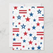 Feestelijke uitnodiging voor feest op 4 juli (Achterkant)