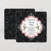 feestelijke uitnodiging voor kerstfeestelijke fees (Voorkant / Achterkant)