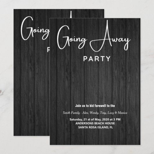 feestelijke uitnodigingen (Voorkant / Achterkant)