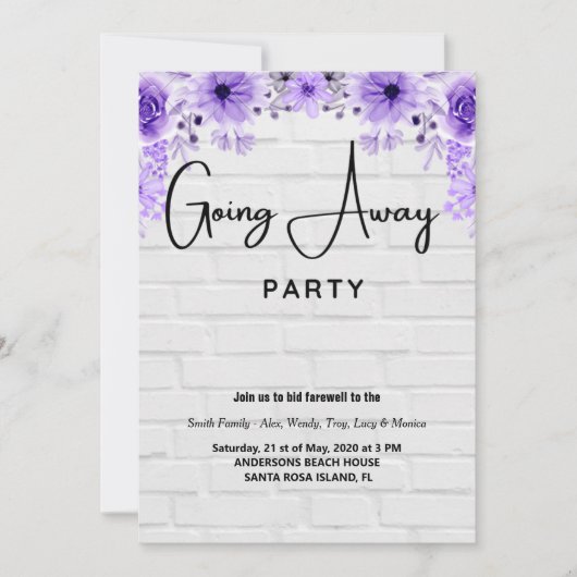 feestelijke uitnodigingen (Voorkant)