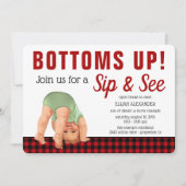 Feestelijke uitnodigingen voor 'Boy Sip and See Ba (Voorkant)