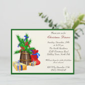 Feestelijke uitnodigingen voor kerstfeest (Staand voorkant)