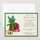 Feestelijke uitnodigingen voor kerstfeest (Voorkant / Achterkant)