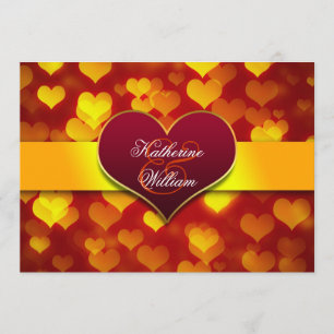 Feestelijke uitnodigingen voor Red Heart Engagemen