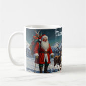 Feestelijke vader Kerstman Koffiemok (Links)