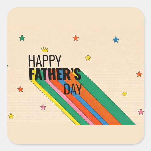 Feestelijke Vaderdag Ster & Streep Sticker