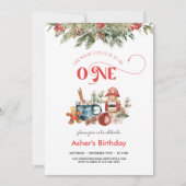 Feestelijke vakantie 1e verjaardag kaart (Voorkant)