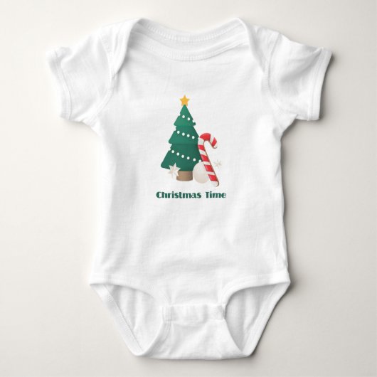 Feestelijke Vakantie Baby Bodysuit (Voorkant)