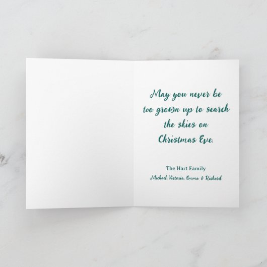 Feestelijke vakantie bos gevouwen vakantie Kaart (Binnen)