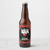 Feestelijke Vakantie Bowling Bier Etiket (Voorkant)