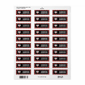 Feestelijke Vakantie Bowling Retouradres Etiket (Full Sheet)