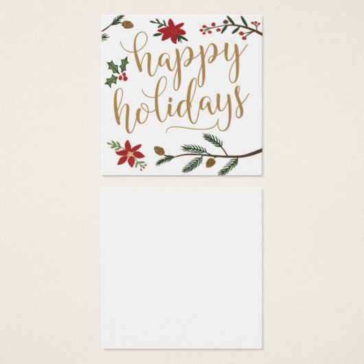 Feestelijke Vakantie Bruiloft Uitnodiging Naam Bor Vierkante Visitekaartjes (Voorkant /achterkant)