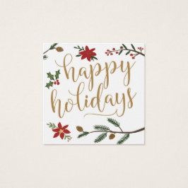 Feestelijke Vakantie Bruiloft Uitnodiging Naam Bor Vierkante Visitekaartjes