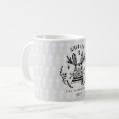 Feestelijke vakantie Bunny Etsen Familie Monogram Koffiemok (Voorkant links)