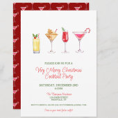 Feestelijke vakantie Cocktail Party Kerstmis Kaart