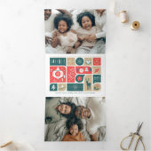 Feestelijke vakantie collage drieluik wenskaart (Binnen)