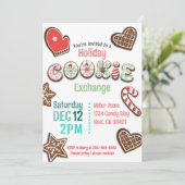 Feestelijke vakantie Cookie Exchange - Gingerbread Kaart (Staand voorkant)