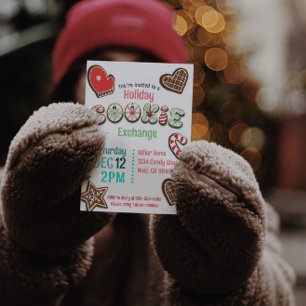 Feestelijke vakantie Cookie Exchange - Gingerbread Kaart