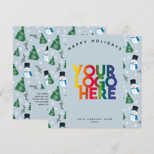 Feestelijke vakantie Corporate Business Logo Chris Kaart (Voorkant / Achterkant)