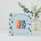 Feestelijke vakantie Corporate Business Logo Chris Kaart (Staand voorkant)